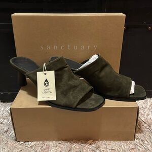 Sanctuary Black Suede Women's Mules Sz 8.5